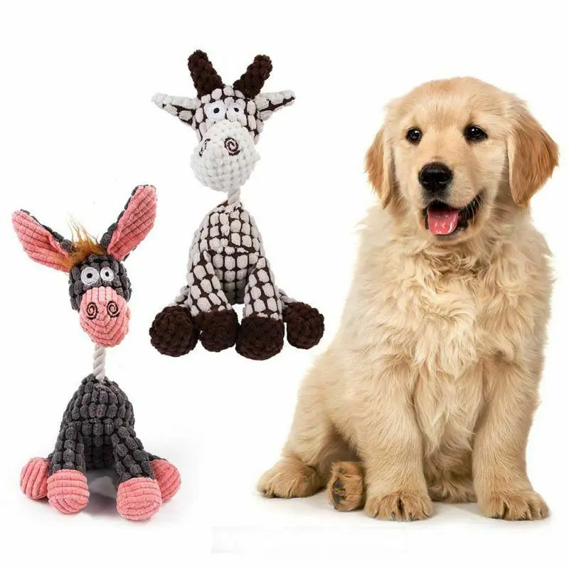 Dog Toy -Puppy Chew Squeaker -Squeaky Plush Sound Toys -Clean Teeth