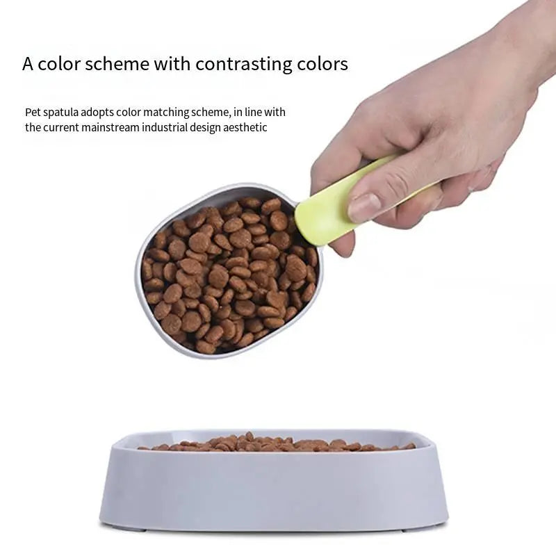 Pet Food Scoop With Ergonomic Bag Clip Handle For Cats, Puppies And Small Dogs -Measuring Scoop Dog Food Scoop, Plastic Measuring Cup Pet Food Feeding 1 Cup Spoon Long Handle With Clip For Dogs Cats