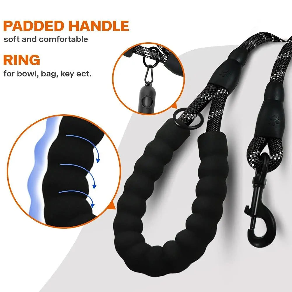 Dogs Leash Running Elasticity Hand Freely Pet Products Dogs Harness Collar Jogging Lead And Adjustable Waist Rope Puppy Leash Lead Training Padded Handle Reflective