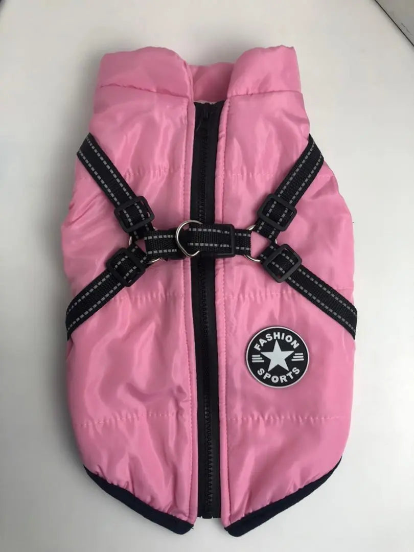 Dog Clothes Chest Back Integrated Cotton Vest -Pet Cotton Clothes Winter Clothes