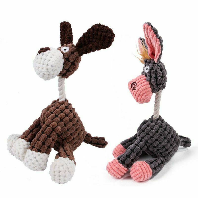 Dog Toy -Puppy Chew Squeaker -Squeaky Plush Sound Toys -Clean Teeth