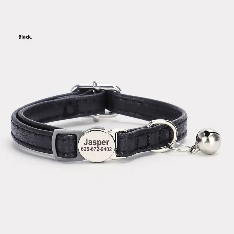 Cat Engraved Collar To Prevent Suffocation And Loss