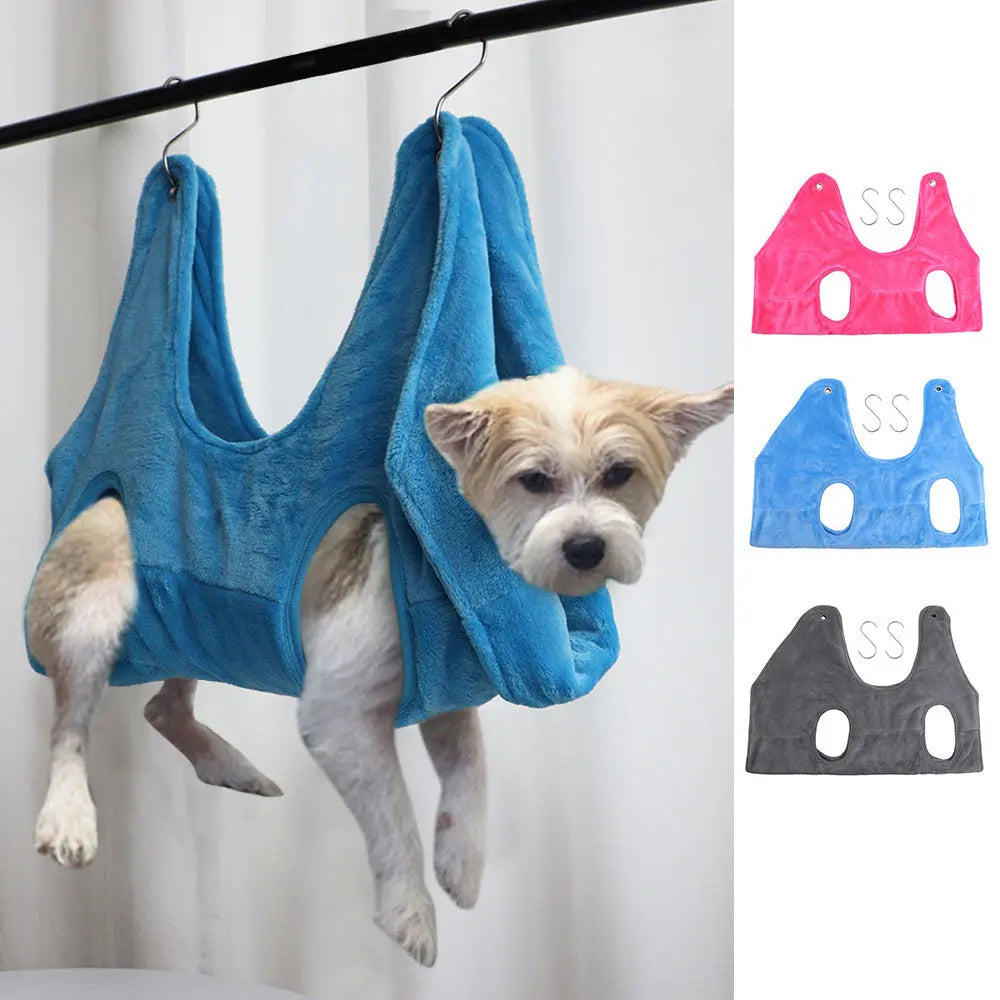 Pet Dog & Cat Grooming Hammock Harness -Restraint Pet grooming Helper -Breathable Dogs Grooming Trimming Hammock