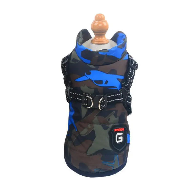 Dog Clothes Chest Back Integrated Cotton Vest -Pet Cotton Clothes Winter Clothes