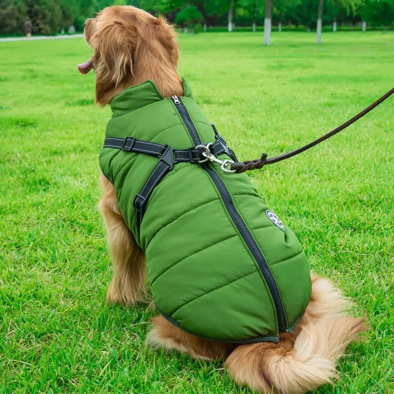 Dog Clothes Chest Back Integrated Cotton Vest -Pet Cotton Clothes Winter Clothes
