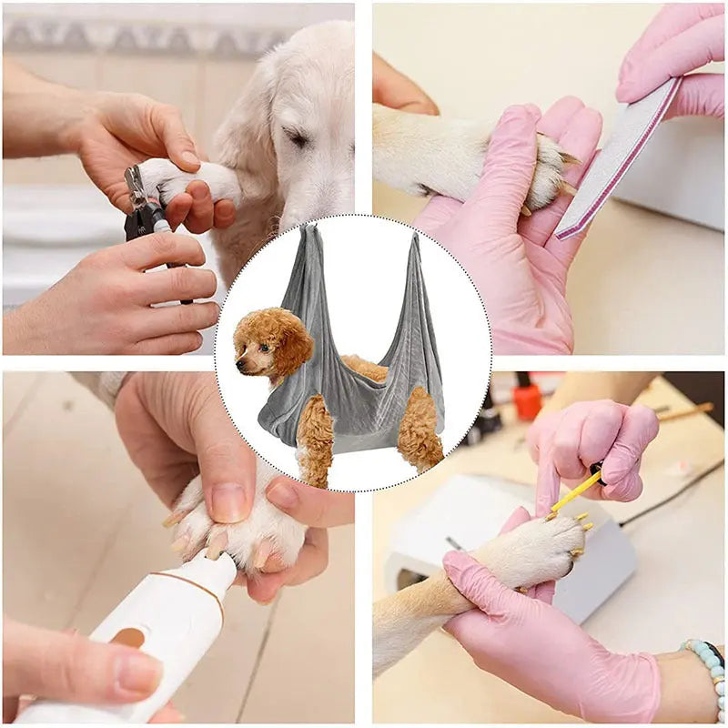 Pet Dog & Cat Grooming Hammock Harness -Restraint Pet grooming Helper -Breathable Dogs Grooming Trimming Hammock