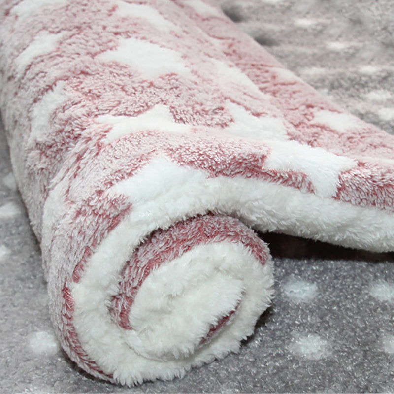 Pets Dog Bed Mat- Crate Pad Soft Pet Bed- Washable Crate Mat For Large Medium Small Dogs -Reversible Fleece Dog Crate -Kennel Mat Cat Bed Liner -Super Soft Fluffy Premium Fleece Pet Blanket