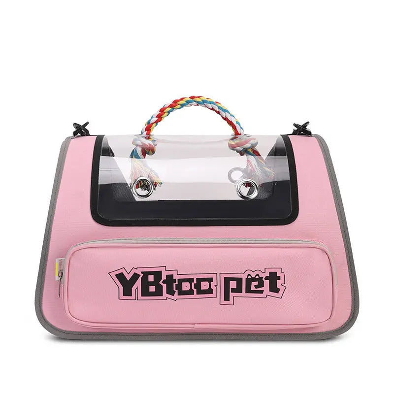 Pet Bag Portable Transparent Visual Large Capacity Pet Supplies Foldable