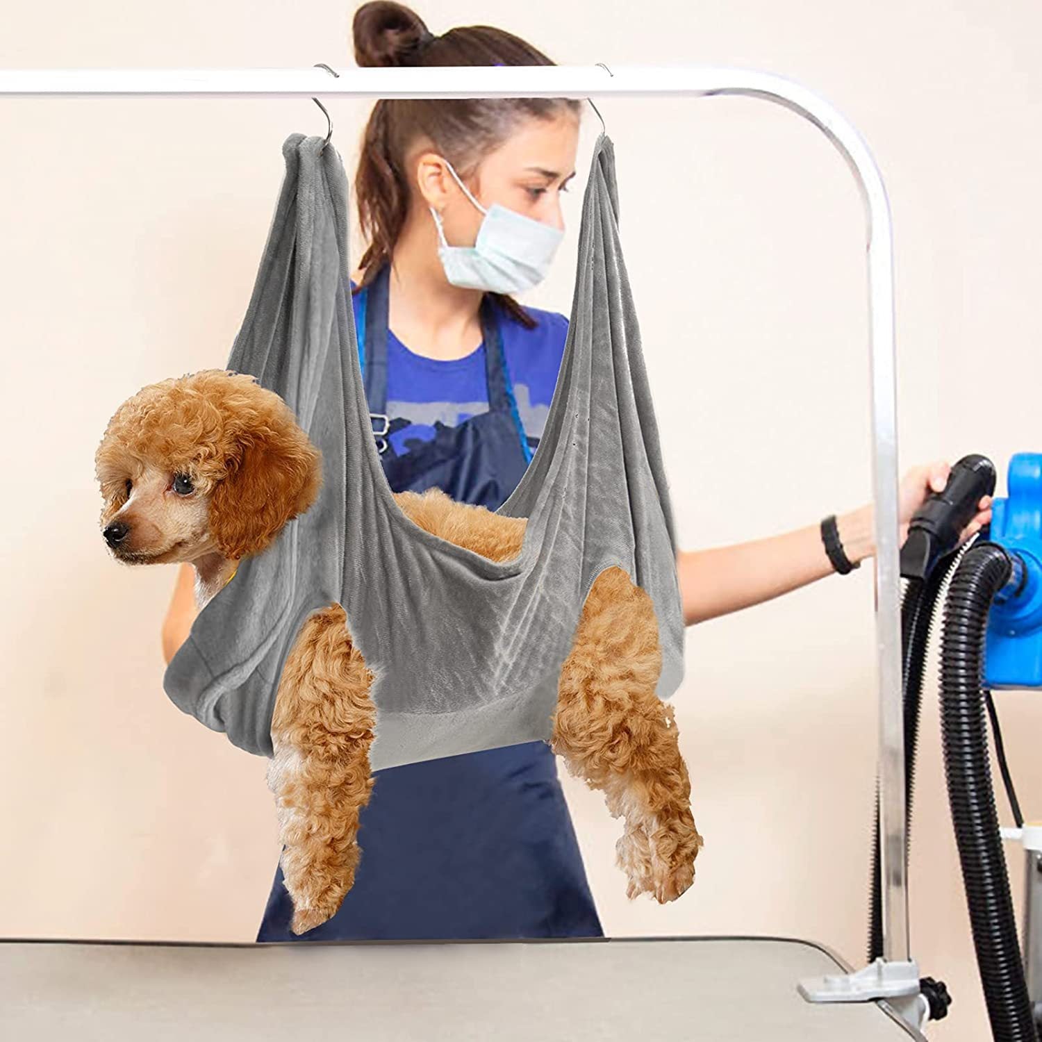 Pet Dog & Cat Grooming Hammock Harness -Restraint Pet grooming Helper -Breathable Dogs Grooming Trimming Hammock