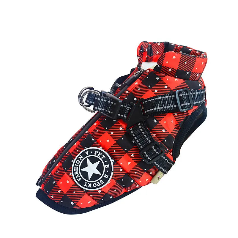 Dog Clothes Chest Back Integrated Cotton Vest -Pet Cotton Clothes Winter Clothes