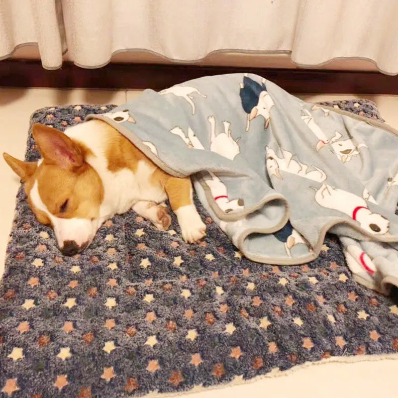 Pets Dog Bed Mat- Crate Pad Soft Pet Bed- Washable Crate Mat For Large Medium Small Dogs -Reversible Fleece Dog Crate -Kennel Mat Cat Bed Liner -Super Soft Fluffy Premium Fleece Pet Blanket
