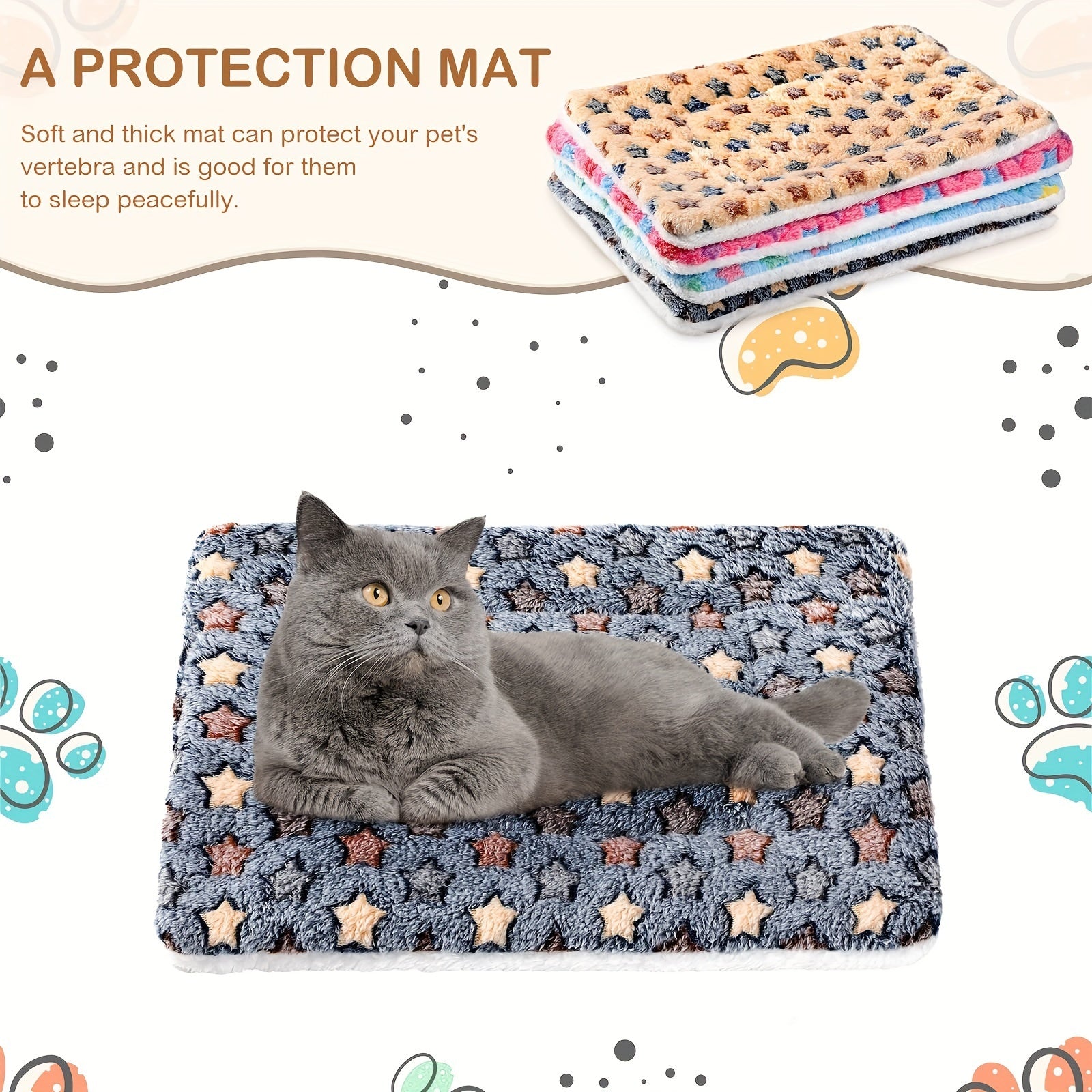 Pets Dog Bed Mat- Crate Pad Soft Pet Bed- Washable Crate Mat For Large Medium Small Dogs -Reversible Fleece Dog Crate -Kennel Mat Cat Bed Liner -Super Soft Fluffy Premium Fleece Pet Blanket