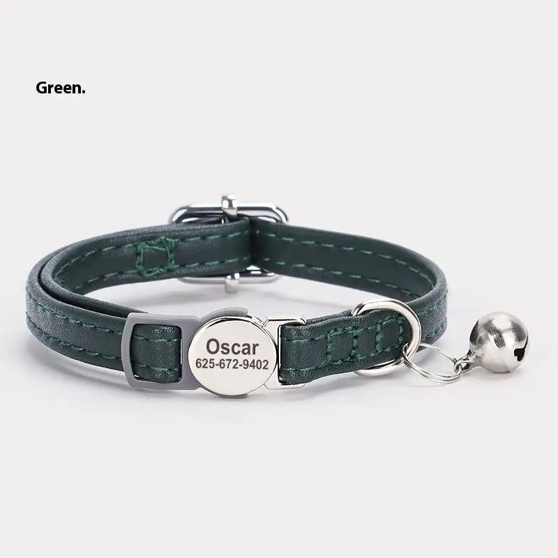 Cat Engraved Collar To Prevent Suffocation And Loss